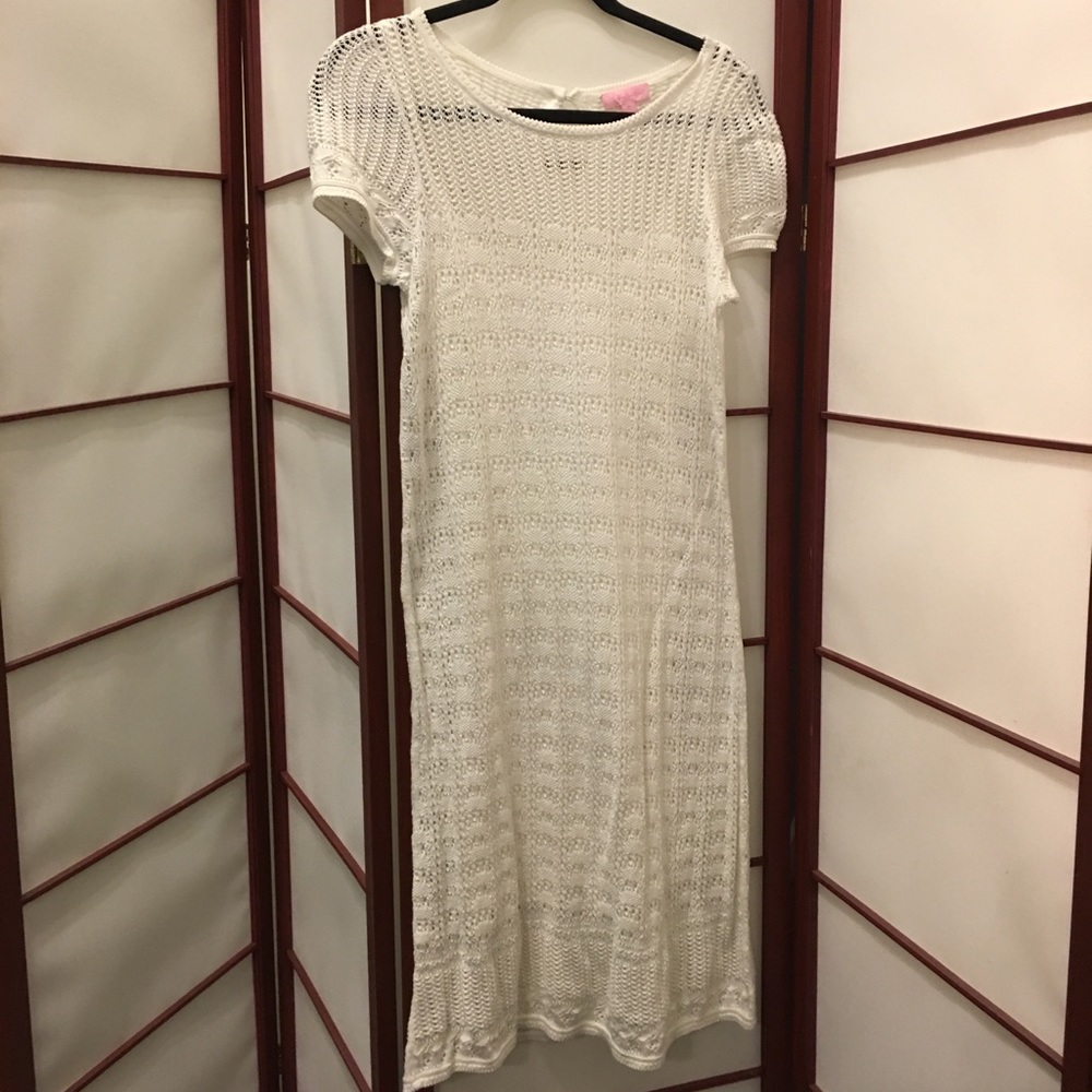Lilly Pulitzer White Lace/Eyelet Dress. Medium.